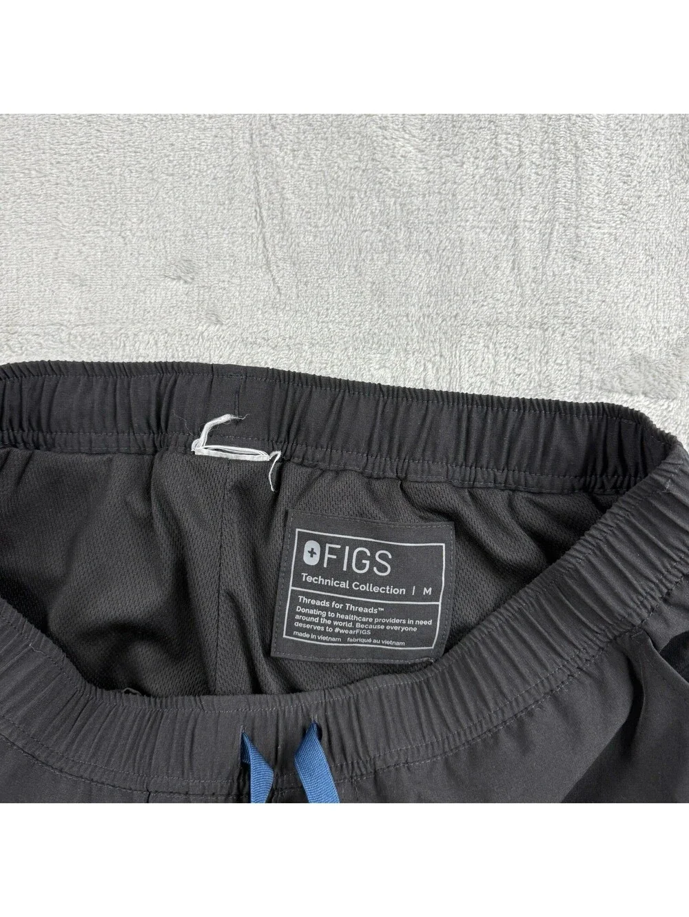 FIGS Tansen Freex Lined Joggers Black Men M Scrub Uniform Work Medical Pockets